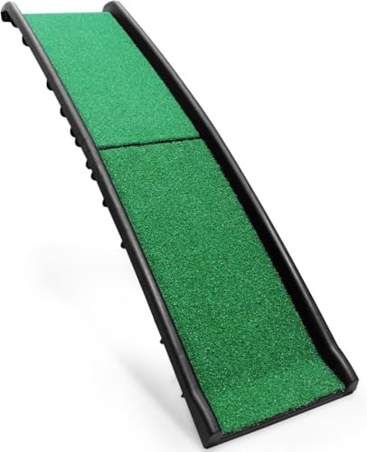 PAWSTEP PET RAMP POLY GRASS FOLDING PORTABLE DOG RAMP NON-SLIP 50894 - GREEN