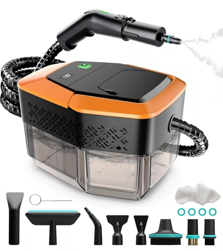 KBTYE STEAM CLEANER 3-LEVEL HEAT-UP HEATING ELEMENT 12PCS BACK ORANGE