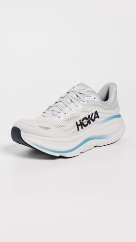 Hoka Men's Bondi 9 Running Shoes Wide Stardust/Cosmic Grey Size 11.5