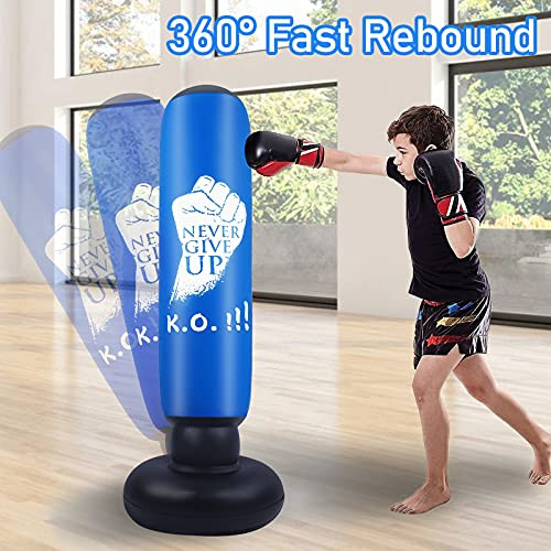 Uhika Inflatable Kids Punching Bag, Karate Gifts Kids, immediate bounce back