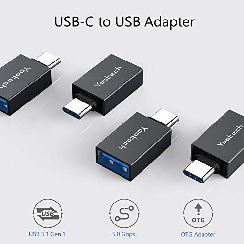 YOOTECH USB C TO USB A ADAPTER 2 PACK - BLACK