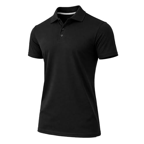 GALAXY BY HARVIC MEN'S TAGLESS MOISTURE WICKING POLO SHIRT MEN LARGE NEW New