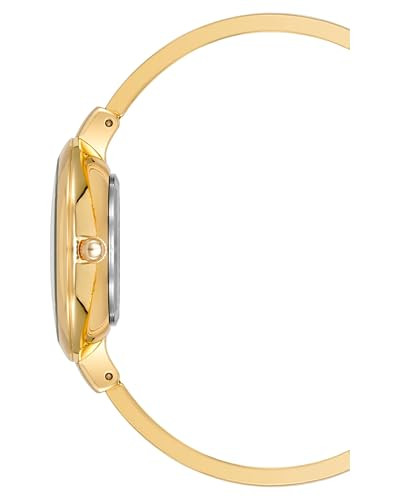 ANNE KLEIN WOMEN'S BANGLE WATCH AND BRACELET SET - GOLD/BLACK