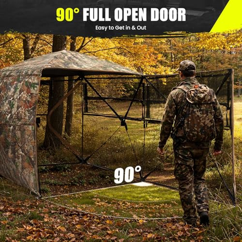 HUNTSEN Hunting Blind 270 Degree See Through Ground Hunting Blind HT001712
