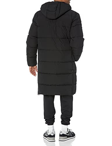 AMAZON ESSENTIALS MENS HOODED LONG PUFFER COAT - SIZE 6X-LARGE - BLACK