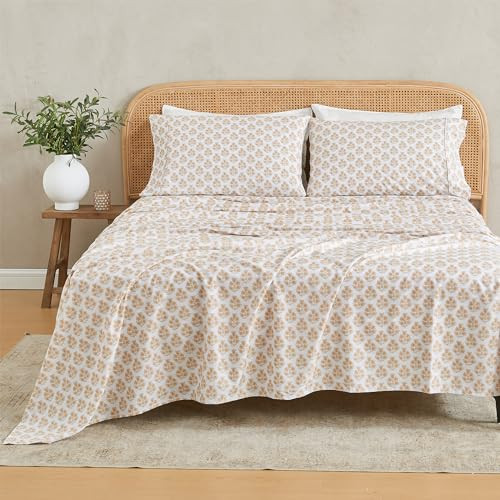 PATINA VIE MAISON COTTON & RAYON FROM BAMBOO BLEND PRINTED SHEET SET - KING New