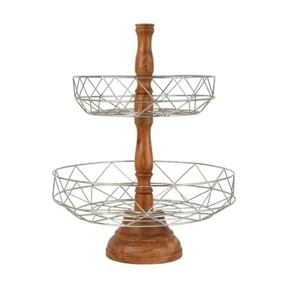 Gourmet Basics by Mikasa Sidney 2-Tier Fruit and Vegetable Storage Basket