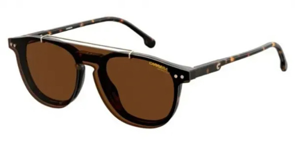 CARRERA SUNGLASSES - HAVANA FRAME, BROWN DETACHABLE LENSES, 47-18-135 V