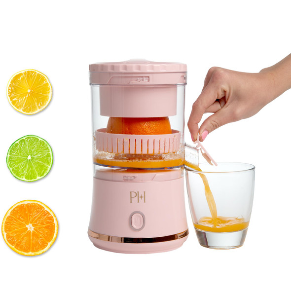 Paris Hilton Electric Lemon Lime Orange Juicer, Mini Portable, PH12055 - Pink