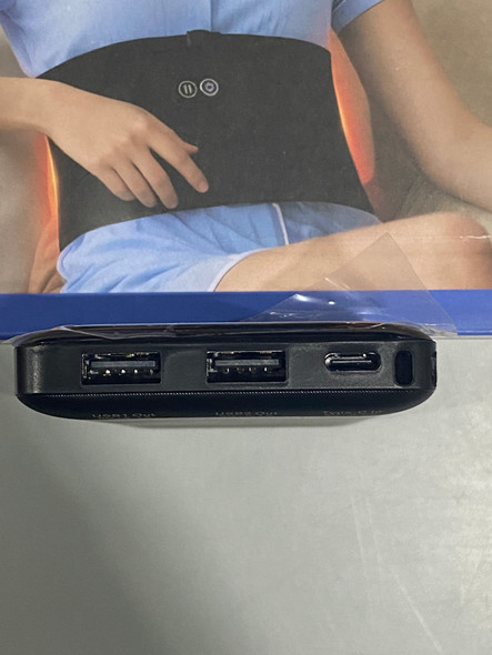 GENERIC CORDLESS HEATING PAD FOR BACK, BATTERY OPERATES - BLACK