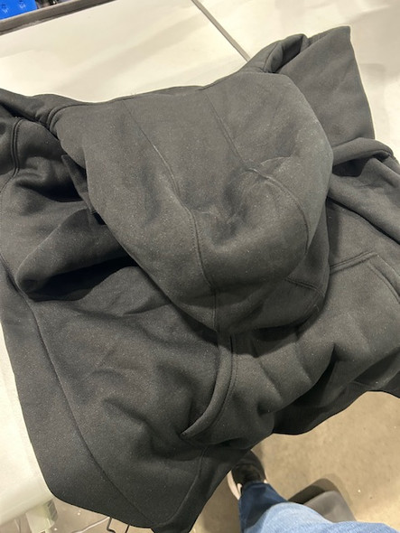BLUE ICE PULLOVER FLEECE MEN'S HOODIE - SIZE: MEN XL - BLACK