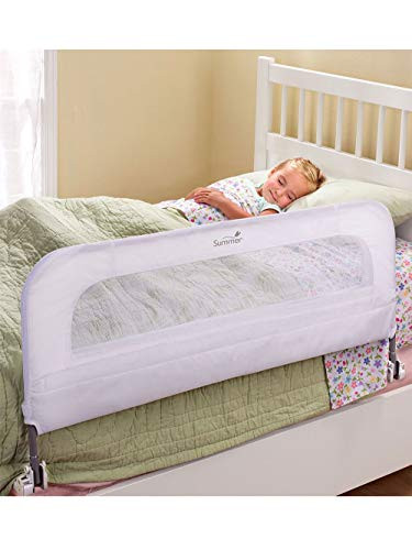 SUMMER INFANT SINGLE FOLD SAFETY BEDRAIL, FITS TWIN FULL QUEEN BEDS - WHITE