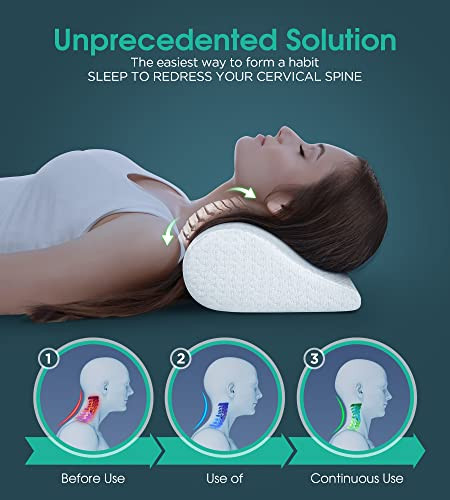 Cervical Neck Pillows for Pain Relief Sleeping, High-Density Memory Foam Pillow