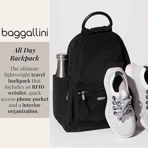 BAGGALLINI ALL DAY BACKPACK WITH RFID PHONE WRISTLET - FRENCH NAVY