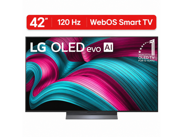 LG 42-Inch Class OLED evo AI Super Upscaling 4K C5 Series Smart TV w/Dolby Atmos