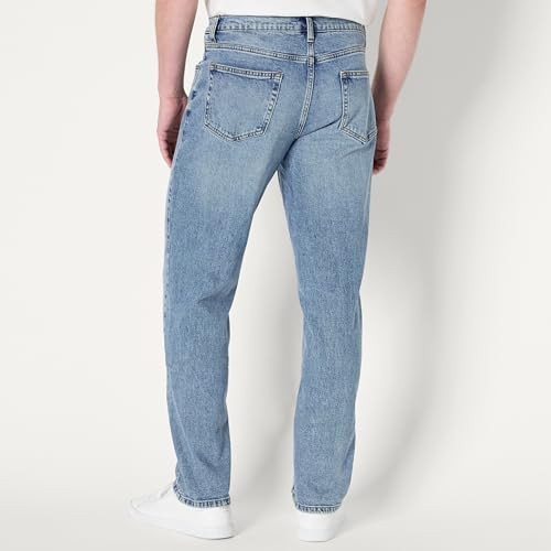AMAZON ESSENTIALS MEN'S LOW STRETCH ATHLETIC FIT JEANS TINTED LIGHT WASH 31X32