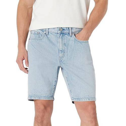 AMAZON ESSENTIALS MEN'S HEAVYWEIGHT STRETCH STRAIGHT-FIT JEAN SHORTS SIZE 34 New