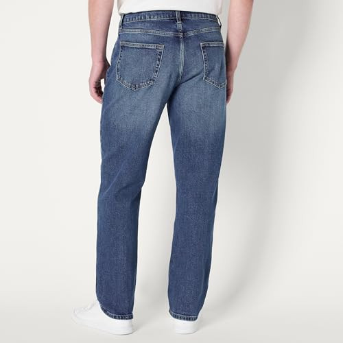 AEMN91778M25 AMAZON ESSENTIALS MEN'S LOW STRETCH JEANS 32W x 34L - STONE WASH New