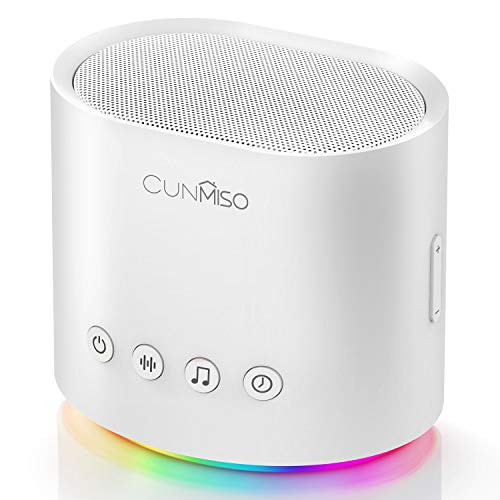 CUNMISO WHITE NOISE MACHINE NIGHTS COLORFUL LIGHT 26 HI-FI SOUNDS - WHITE