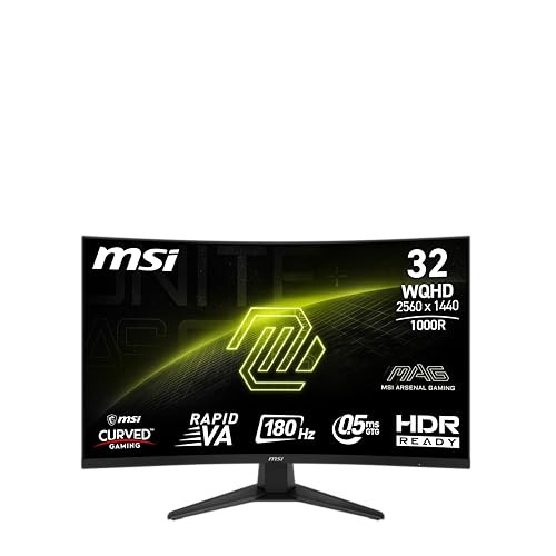 MSI MAG 325CQF 32" 2560 X 1440 (QHD) Gaming Monitor,180Hz, 0.5ms - BLACK