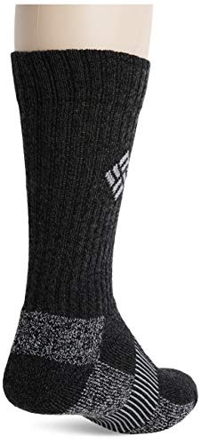 COLUMBIA MEN'S MOISTURE CONTROL CREW SOCKS 6-12 (4 PAIRS) - MULTI COLOR New