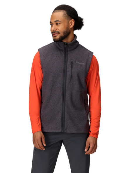 MARMOT MENS DROP LINE VEST - SIZE: MEN XXL - BLACK HEATHER New