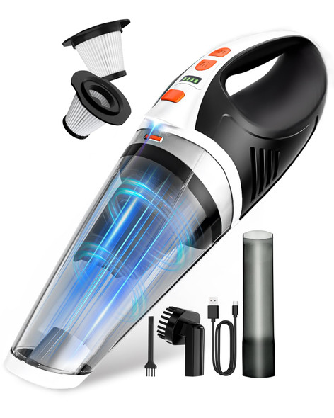 BRL Handheld Vacuum Cordless Brushless Brushless 12000PA H10 - White/Orange