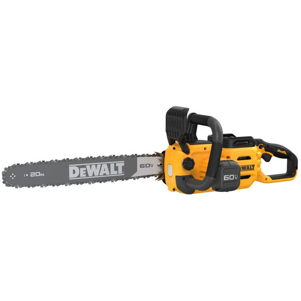 DEWALT 60V MAX CORDLESS CHAINSAW KIT 20 IN BATTERY/CHARGER DCCS677Y1 - YELLOW