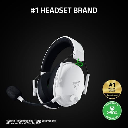 Razer BlackShark V3 Wireless Gaming Headset 50mm Drivers Works with PC - White