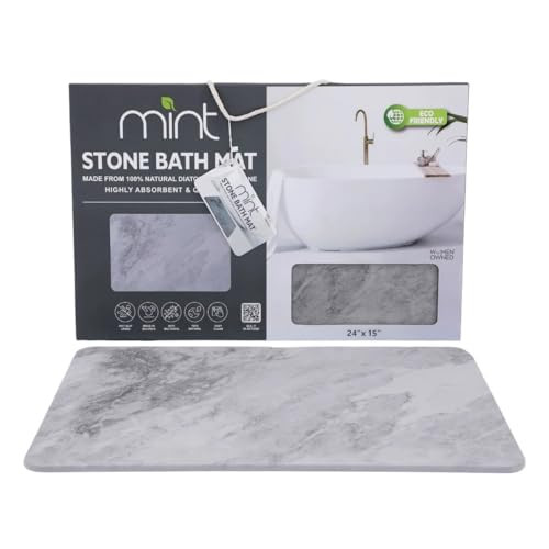 AMERICAN DREAM HOME GOODS MARBLE 24X15 MAT NON-SLIP SUPER - GRAY-MARBLE