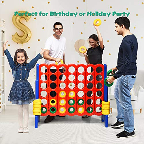 COSTWAY Jumbo 4-to-Score Giant Game Set, 4 in A Row for Kids and Adults