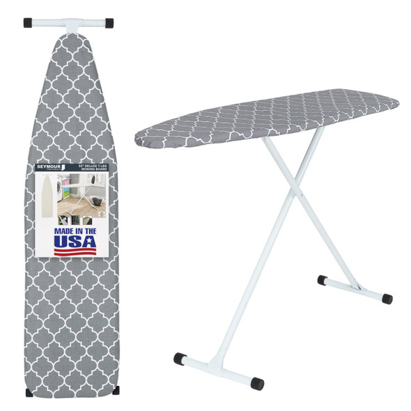 SEYMOUR HOME PRODUCTS SEYMOUR FULL SIZE IRONING BOARD COVER PAD GRAY LATTICE New