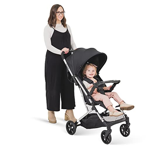 JOOVY KOOPER LIGHTWEIGHT BABY STROLLER REMOVABLE SWING-OPEN TRAY - BLACK