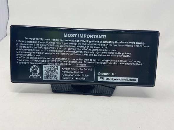 SMART SCREEN RC16 9.26" WIRELESS CAR STEREO CAMERA, CARPLAY, ANDROID - BLACK