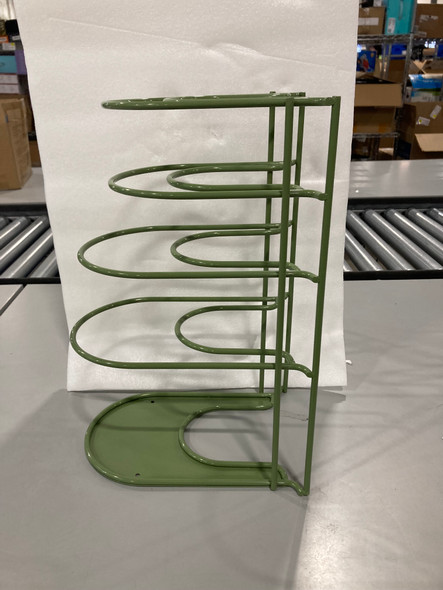 CUISINEL HEAVY DUTY PAN ORGANIZER, EXTRA LARGE 5 TIER RACK - GREEN