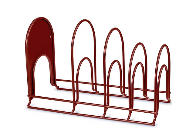 CUISINEL HEAVY DUTY PAN AND POT ORGANIZER - 5 TIER RACK - 15 INCH - RED New