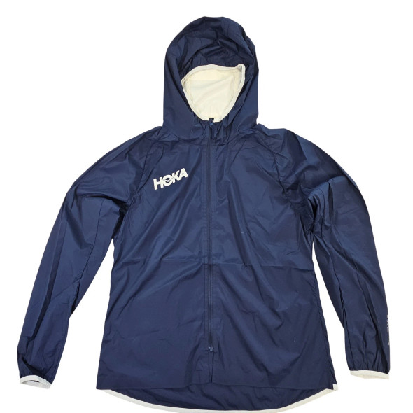 HOKA WOMENS FULL ZIP LIGHTWEIGHT WIND JACKET - SIZE: WOMEN M - OUTERSPACE New