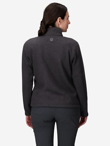 M16250 MARMOT WOMEN'S DROP LINE FLEECE FULL-ZIP JACKET SIZE S BLACK HEATHER New