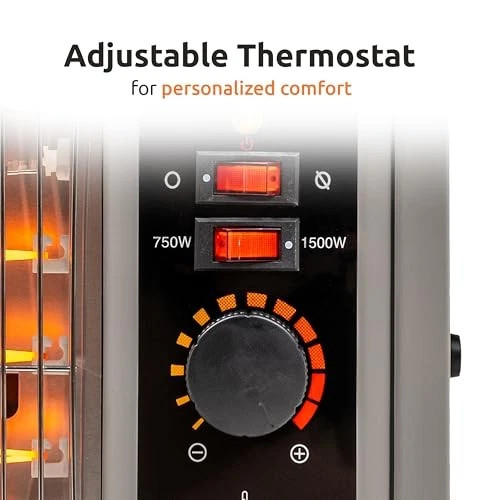 EZ HEAT PORTABLE ELECTRIC INDOOR RADIANT WIRE ELEMENT SPACE HEATER - GRAY