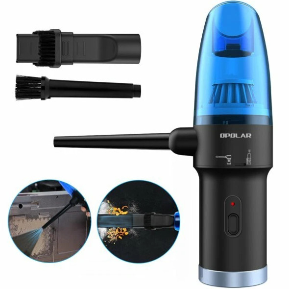 OPOLAR HANDHELD VACUUM-CORDLESS BLOWER DUSTER COMPUTER KEYBOARD - BLUE/BLACK