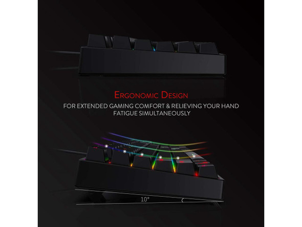 Redragon K582 SURARA RGB LED Backlit Mechanical Gaming Keyboard with 104