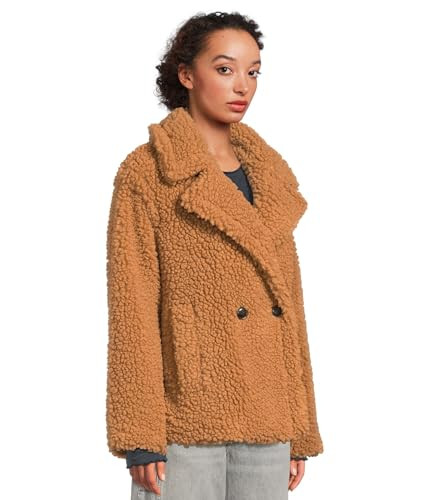 1144454 UGG WOMEN'S GERTRUDE SHORT TEDDY COAT CHESTNUT SIZE XS New