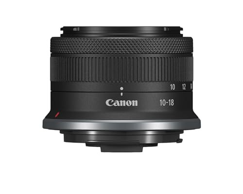 Canon RF-S10-18mm F4.5-6.3 is STM Ultra-Wide-Angle Zoom Lens, 6262C002, Black