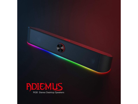 Redragon GS560 Adiemus RGB Desktop Soundbar, 2.0 Channel Computer Speaker with