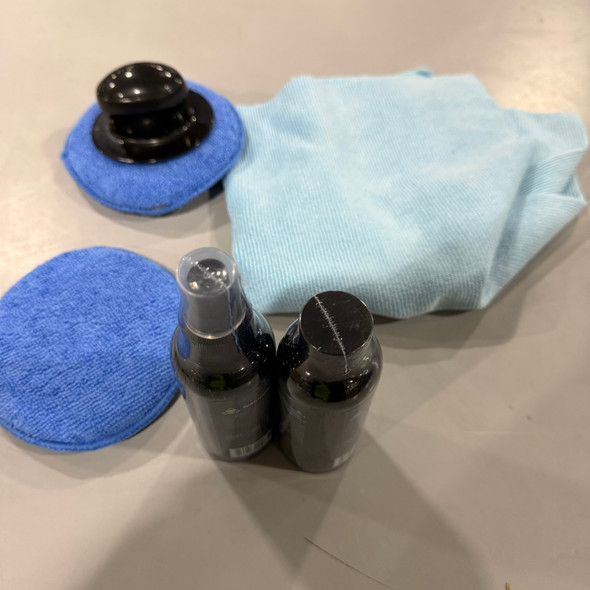 PHILISN QUICK SHINE CERAMIC LIQUID WAX,CLEANING PADS,SOFT FABRIC TOWEL - BLUE New
