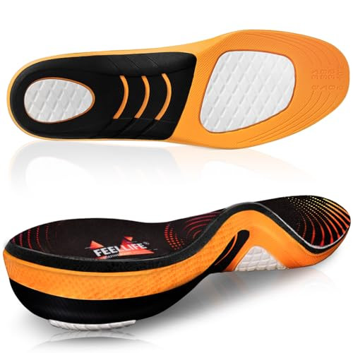 FEELLIFE Plantar Fasciitis Relief Shoe Insoles [1-Pair] Arch Support Insoles