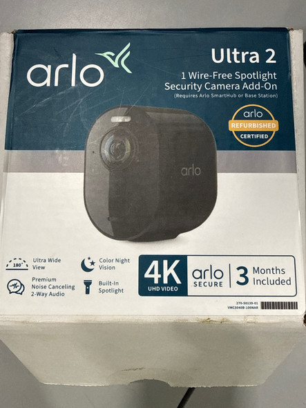 ARLO ULTRA 2 SPOTLIGHT CAMERA - CAMERA ONLY - BLACK New
