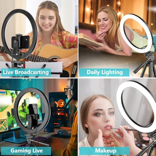 SENSYNE 12'' RING LIGHT WITH 50'' EXTENDABLE TRIPOD STAND - NATURE