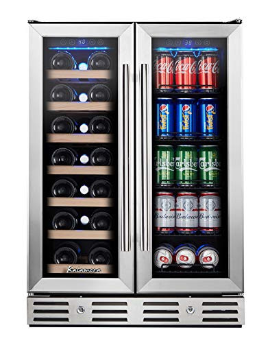 KALAMERA 24" WINE BEVERAGE FRIDGE REFRIGERATOR - STAINLESS STEEL