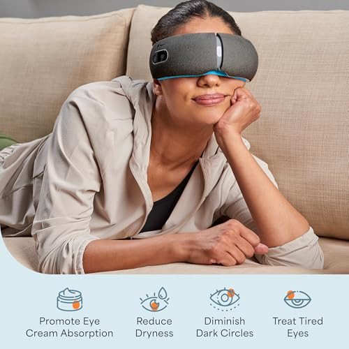 LIFEPRO PORTABLE EYE MASSAGER HEAT VIBRATION OCULAX 4 SOOTHING MODES-BLUE
